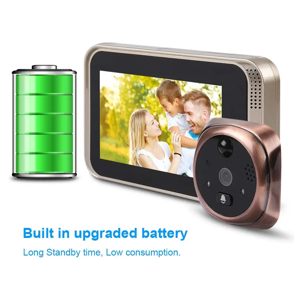 Новый видео глазок дверной звонок 720P 4 3 дюймовый Hd экран Wifi умный