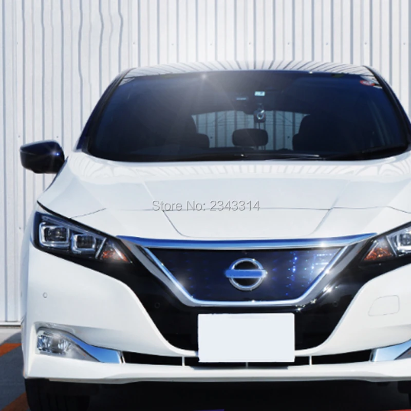 Передняя решетка радиатора двигателя для Nissan Leaf ZE1 2017 2018 2019 ABS хромированные