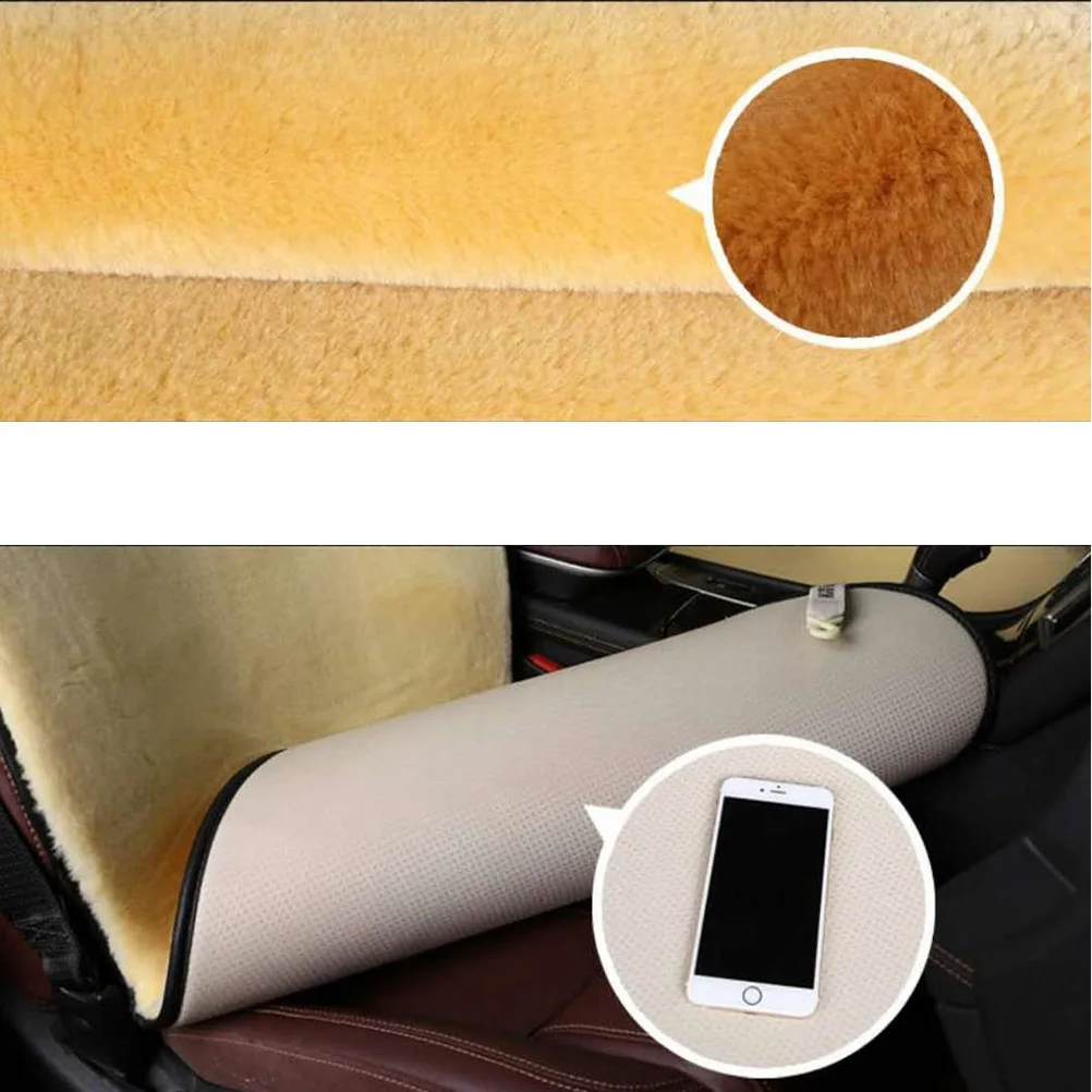 1 PC Warm Car Seat Cover for Front Soft Fluffy Winter Cushion Fits Most Truck SUV Seats(Light Yellow) | Автомобили и мотоциклы