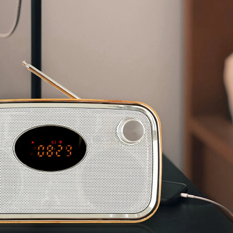 Портативный Bluetooth динамик Ретро аудио сабвуфер Многофункциональный