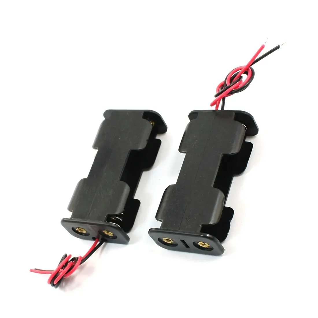 2 шт. двойная боковая рамка 2x1 5 V корпус держатель для батарей аа черный| |