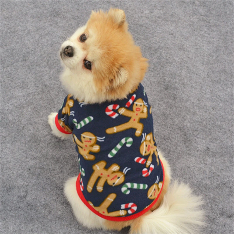 Dog clothes Christmas cold protection warm small medium-size dog pet autumn winter sup | Дом и сад