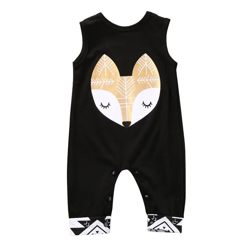 Комбинезон для новорожденных х/б без рукавов с круглым вырезом | Мать и ребенок