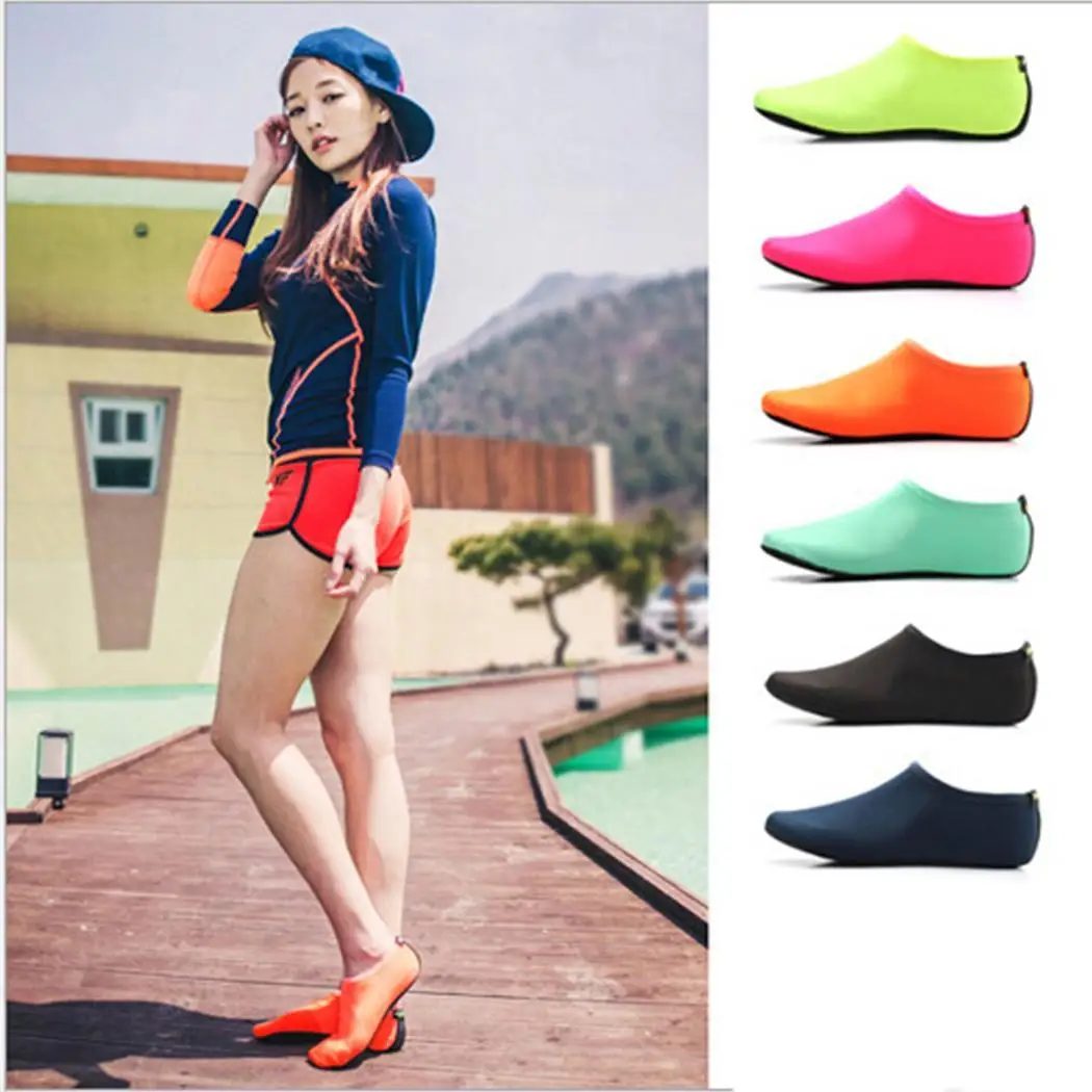 Оранжевая крышка однотонные желтые носки для плавания оборудование обуви 1