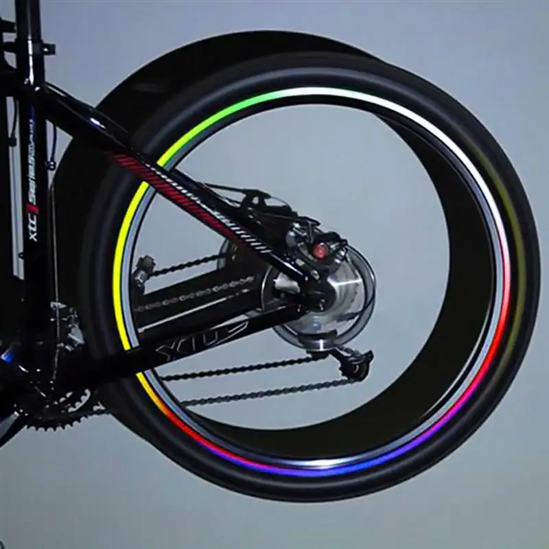 8 шт. зеленые светоотражающие наклейки для велосипедного колеса безопасные