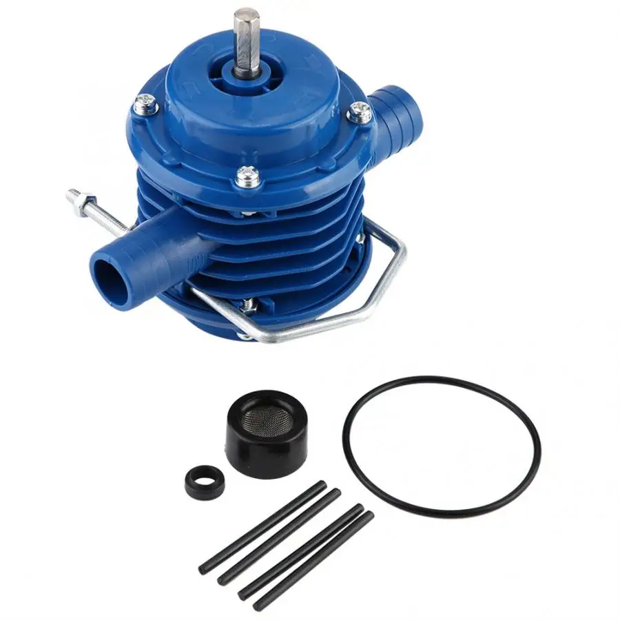 Синяя Мини самовсасывающая Инженерная пластиковая ручная электрическая дрель водяной насос для домашнего сада ирригатор бытовой насос