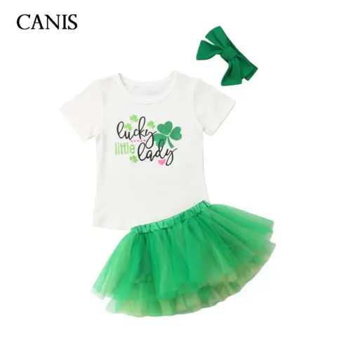 В наличии в США 3 предмета футболка для новорожденных девочек топы юбка-пачка