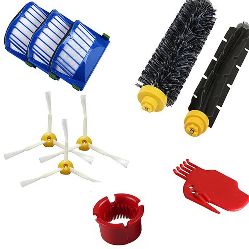 Accessory for Irobot Roomba 600 Series Vacuum Cleaner Replacement Part Kit Includes 3 Pack Filter Side Brush | Дом и сад