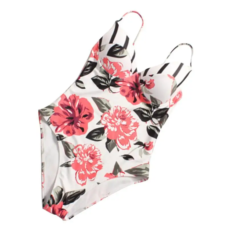 Новый сексуальный цельный купальник с цветочным принтом женский купальный