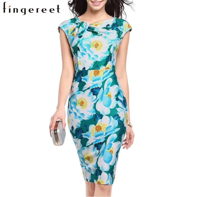 Платья женщин шесть однотонные или с цветочным принтом Короткие рукава