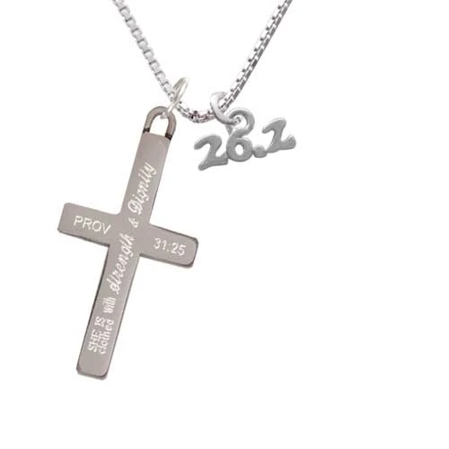 Marathon - 26.2 Strength and Dignity Cross Necklace | Украшения и аксессуары