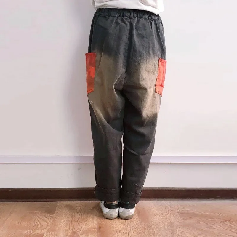 Камуфляжные уличные брюки-карго в стиле хип-хоп трикотажные ковбойские широкие