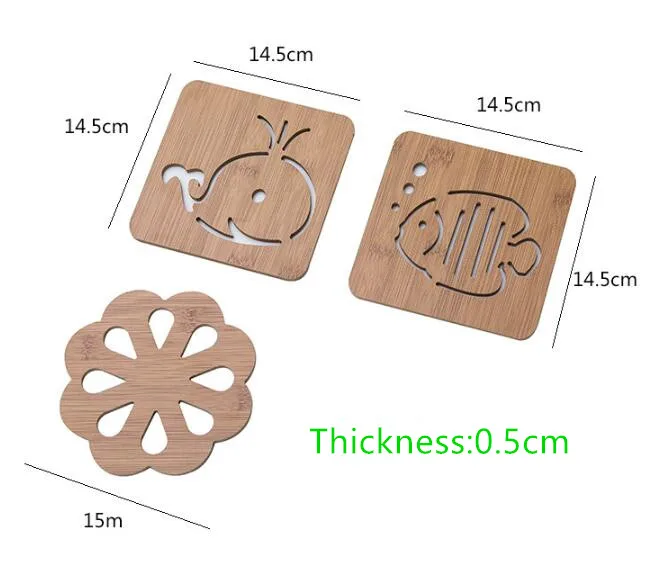 Деревянный подстаканник для кухни толстый Противоскользящий термоизоляционный