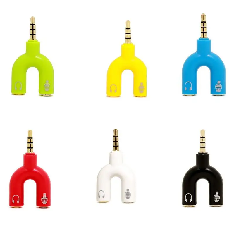 3 5 мм аудио адаптер для мобильного телефона гарнитура сплиттер 1 точка 2 пара Sharer