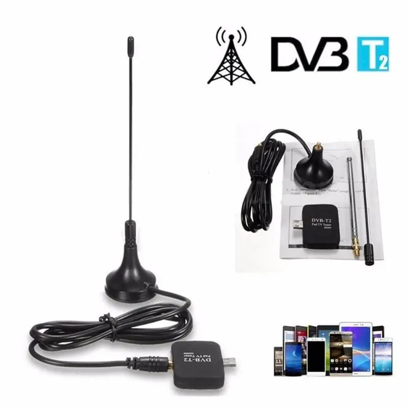 DVB-T2 мини микро Настройщик usb тв приемник + антенна для Android телефона планшета |