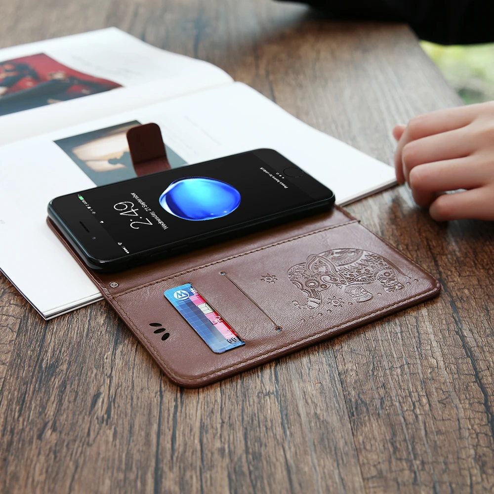 Кожаный магнитный откидной Чехол и кошелек с подставкой для Samsung S7 S8 S9 Plus Note 9 A8 A6 A7