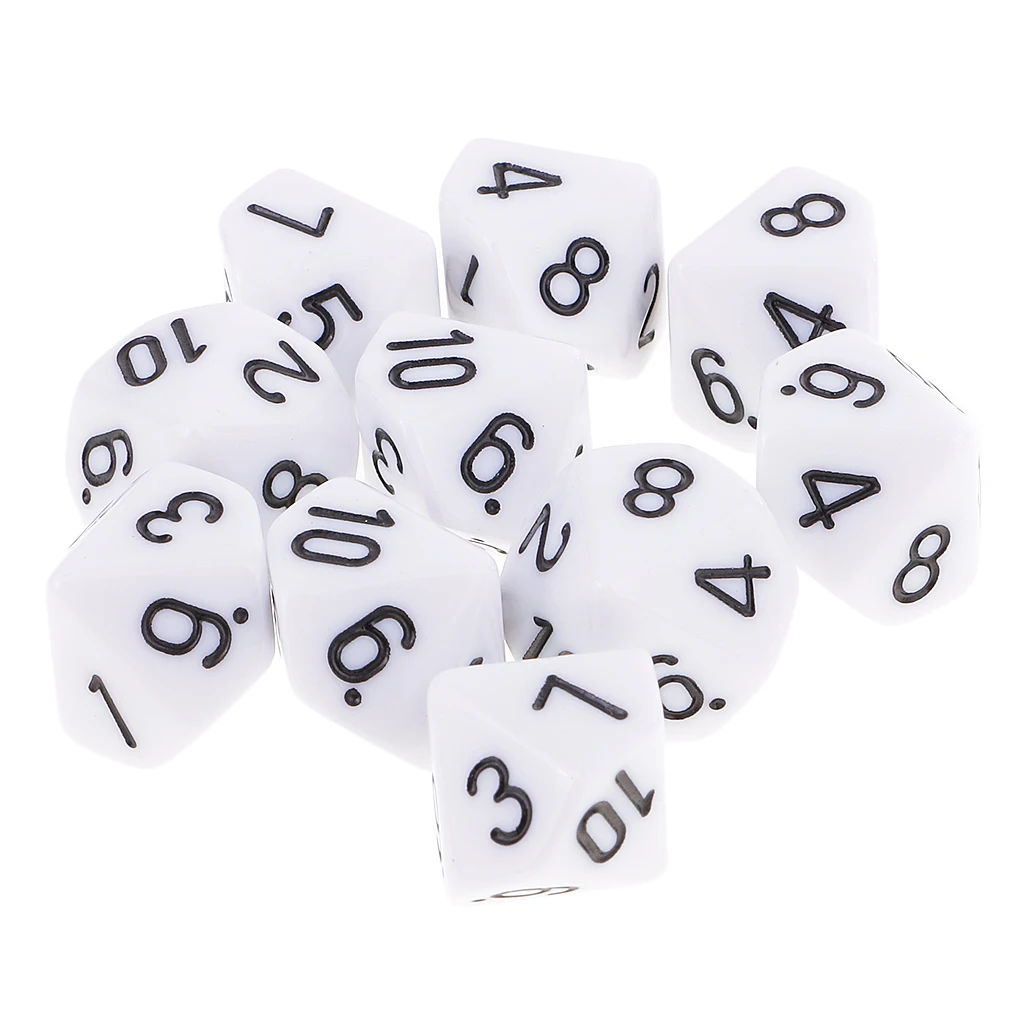 10 шт. сторонние игральные кости Perfeclan D10 многогранные для подземей и драконов
