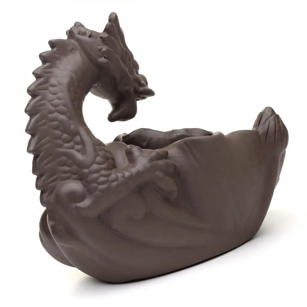 

Dragon Backflow Incense Burner Smoke Waterfall Incense Burner Holder Purple Sand Dragon Ceramic Censer Aromatherapy Furnace