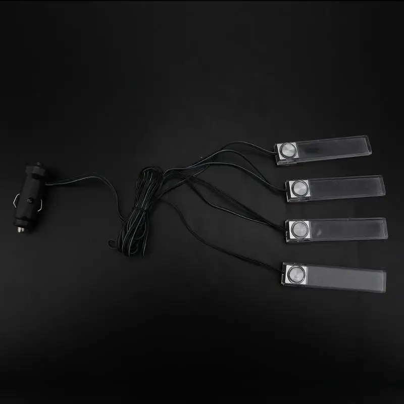 4 шт. 12 В постоянного тока автомобильная Напольная Декоративная полоса лампа 360