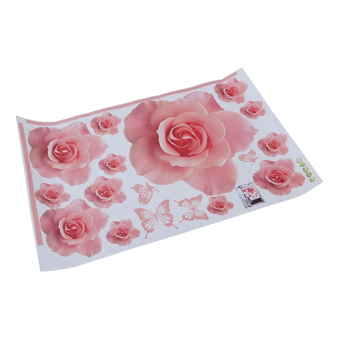 Наклейка на стену розовая роза цветочный узор съемная наклейка искусство сделай