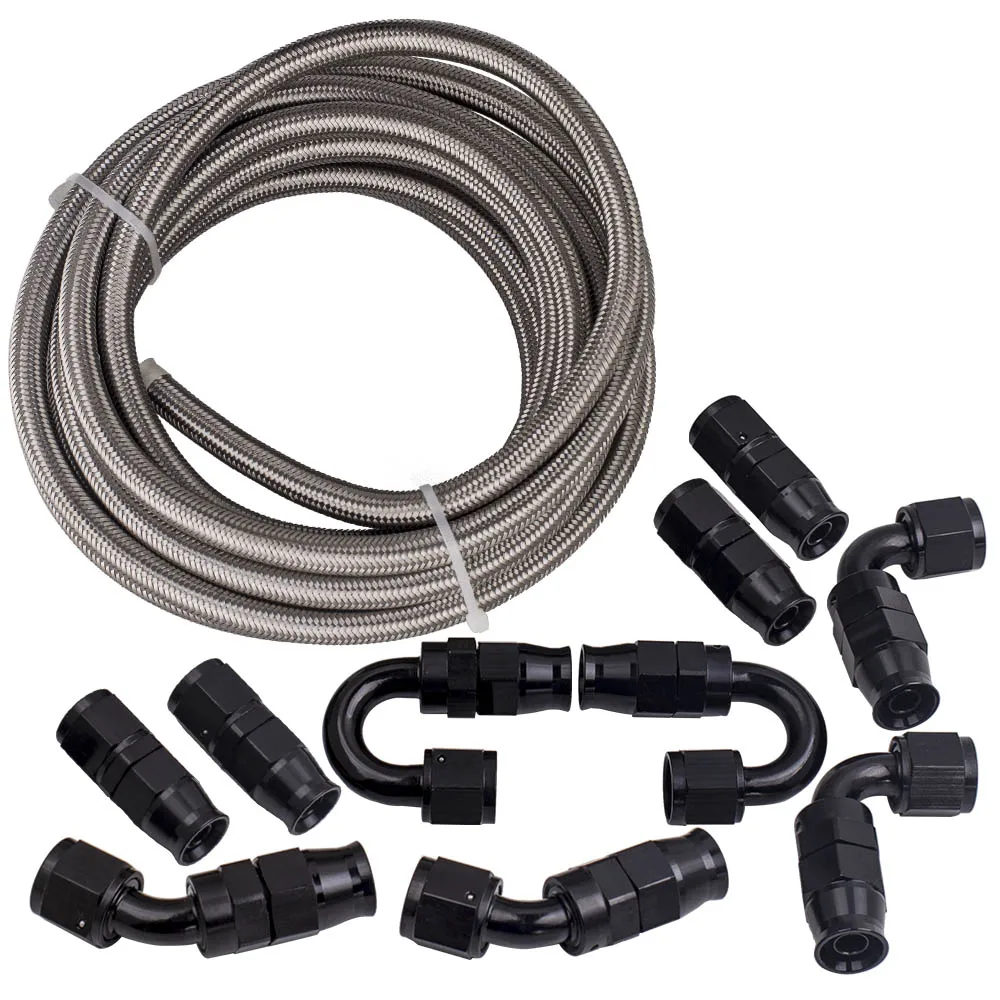 Футовый/6 м AN8 фитинг топливной линии из нержавеющей стали PTFE конец шланга