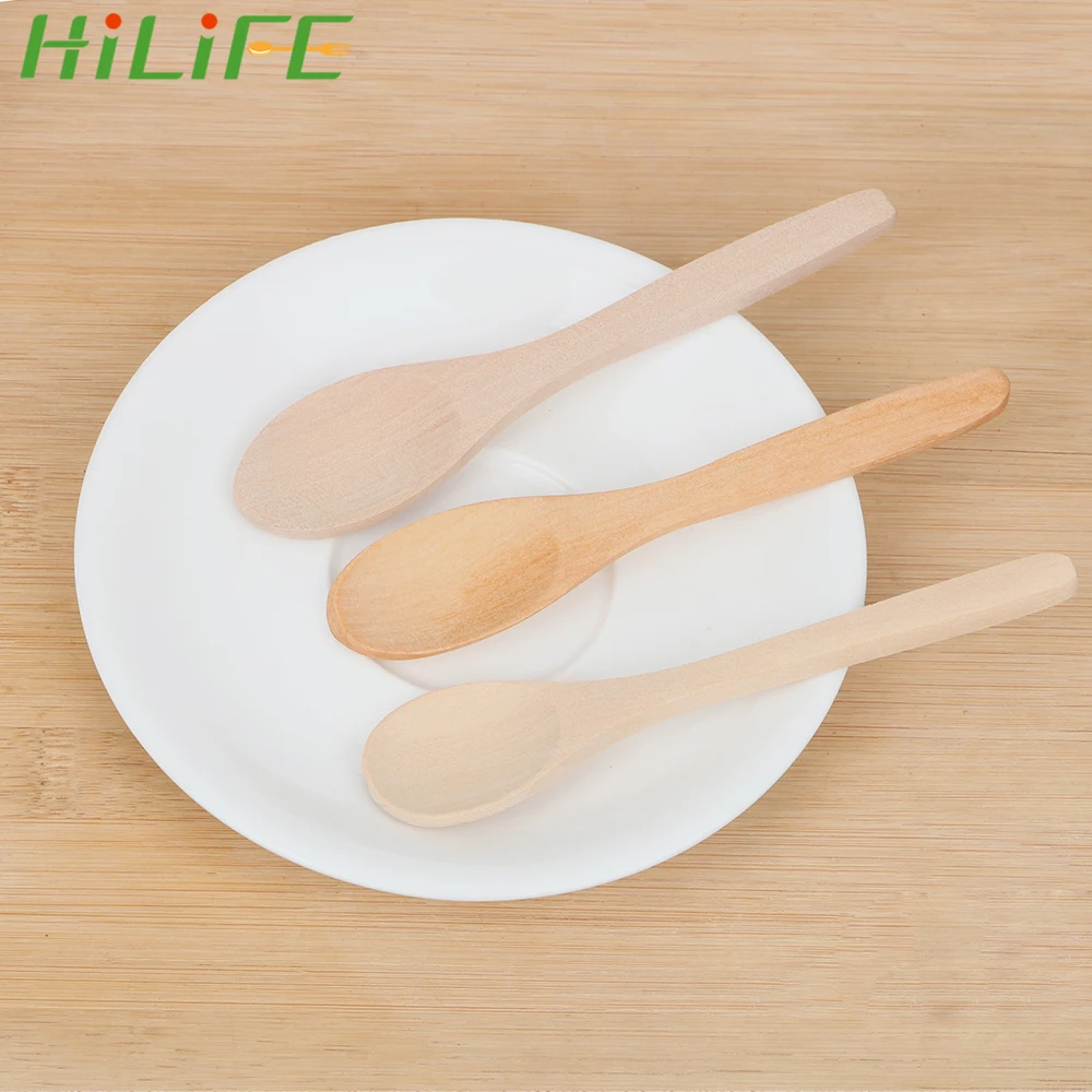 HOOMIN мини деревянная ложка из бамбука со вкусом кофе Ложки Посуда - Цена: 64,65 руб.