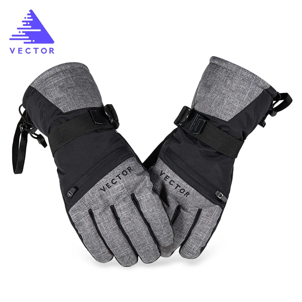 Векторные спортивные мужские зимние теплые лыжные перчатки водонепроницаемые