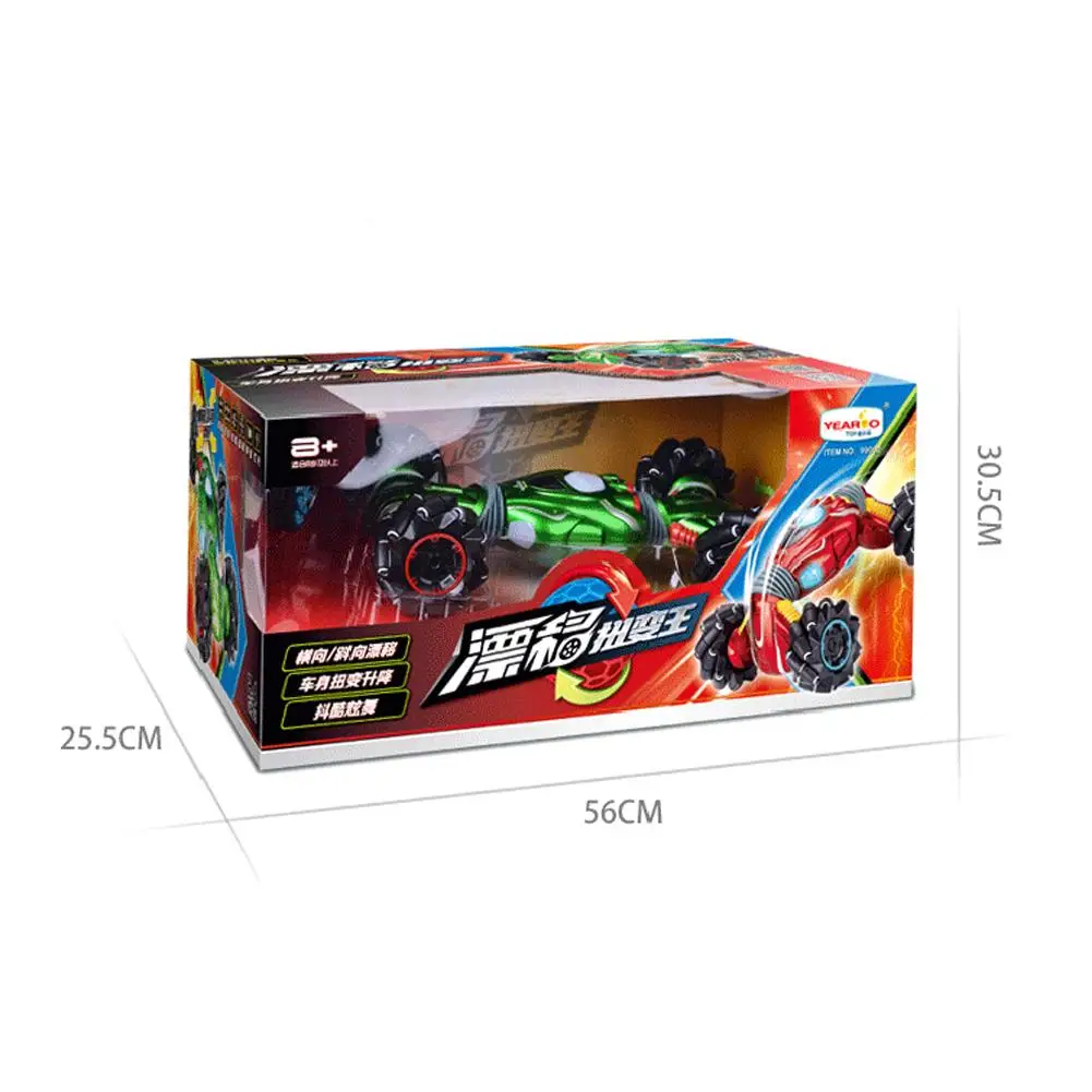 

1pcs Remote Control Twisted Car 99002 Four-wheel Drive Climbing Stunt Car Light Music Electric Double-sided Special Effects Toys
