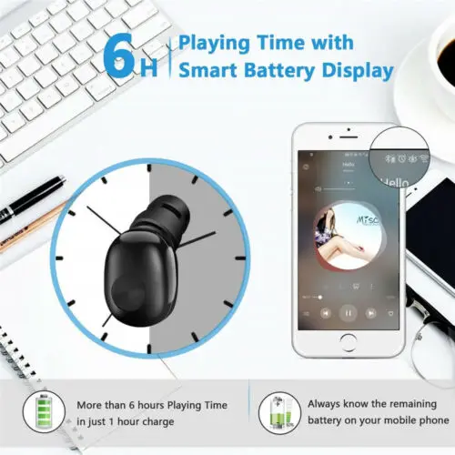 Bluetooth 4 2 Спортивные Беспроводные наушники вкладыши HIFI гарнитура Мини настоящий