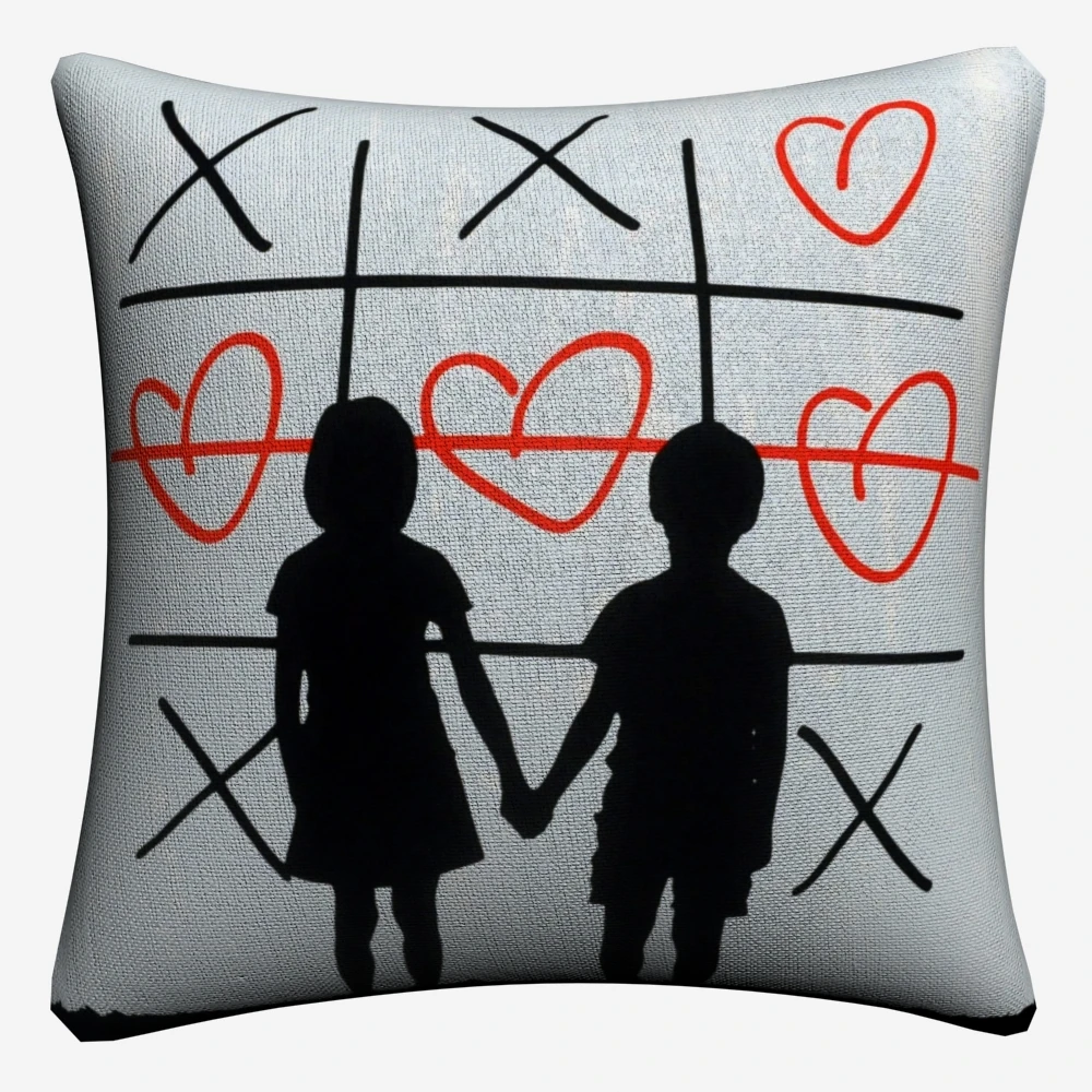 Декоративный чехол для подушки в стиле граффити 45x45 см | Дом и сад
