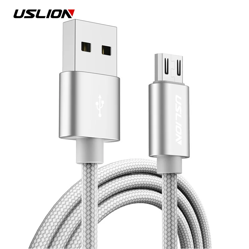 USB кабель USLION Micro 2 А для быстрой зарядки и передачи данных Samsung Huawei Xiaomi LG Зарядные