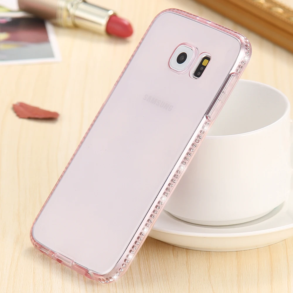 KISSCASE Diamond Phone Case For Samsung Galaxy S8 S7 Edge Bling Girly Glitter Soft Silicone Plus Back Cover |