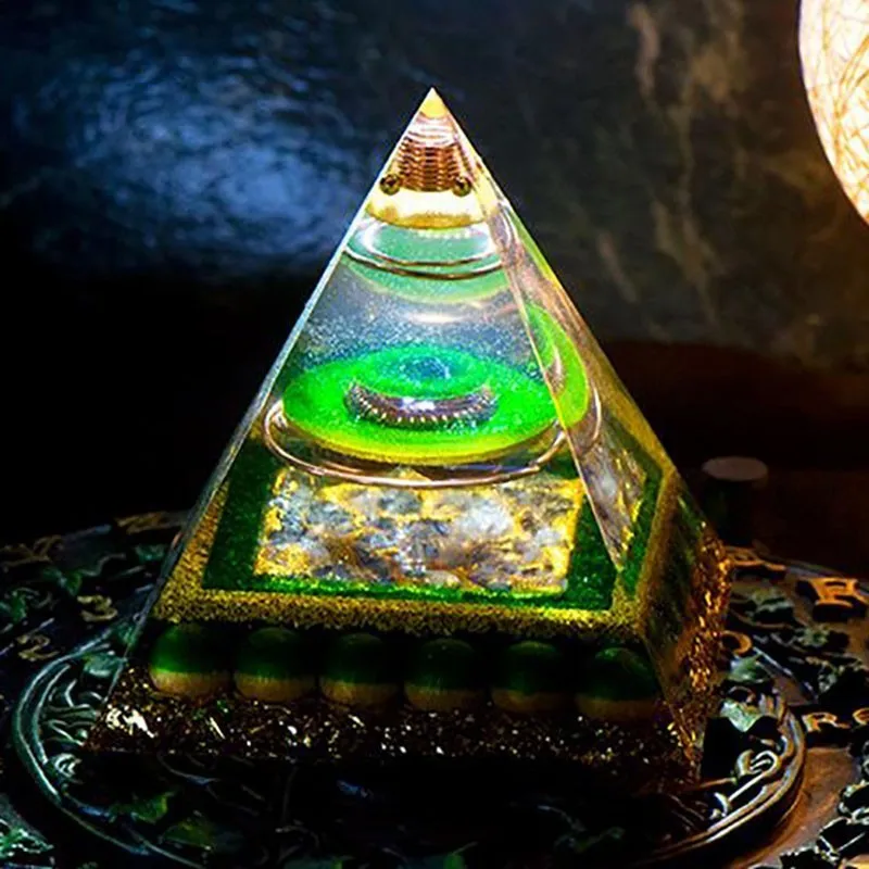 Кристаллическая Пирамида AURA REIKI Orgonite Aura украшение фэн шуй ремесла накопление