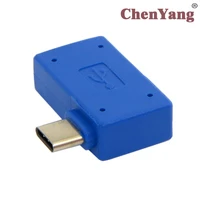 chenyang usb 3 0 female otg to usb c type c adapter right angled 90 degree for laptop cell phone