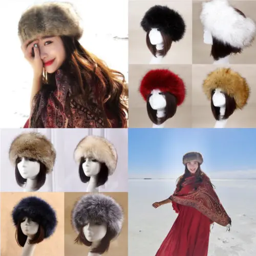 Womens Winter Russian Fluffy Faux Fur Hat Warm Ear Warmer Snow Ski Hats Cap Flap Raccoon Fashion | Аксессуары для одежды