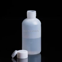 250ml 10pcspack clear plastic cylinder shaped chemical storage reagent bottle with scale plastic sample vials with screw lid
