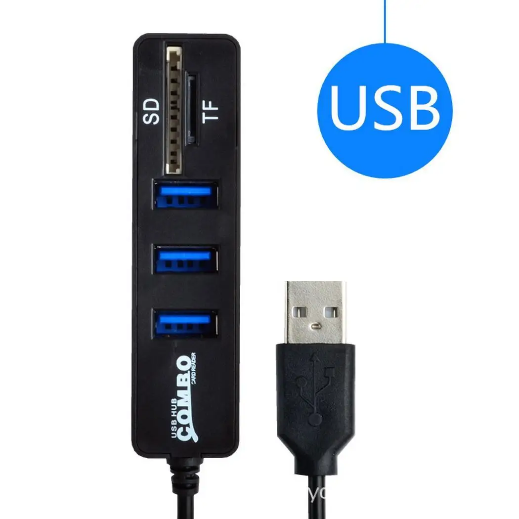 Usb концентратор с несколькими портами USB 2 0 высокого TF/SD/USB SD/TF кардридером. Адаптер