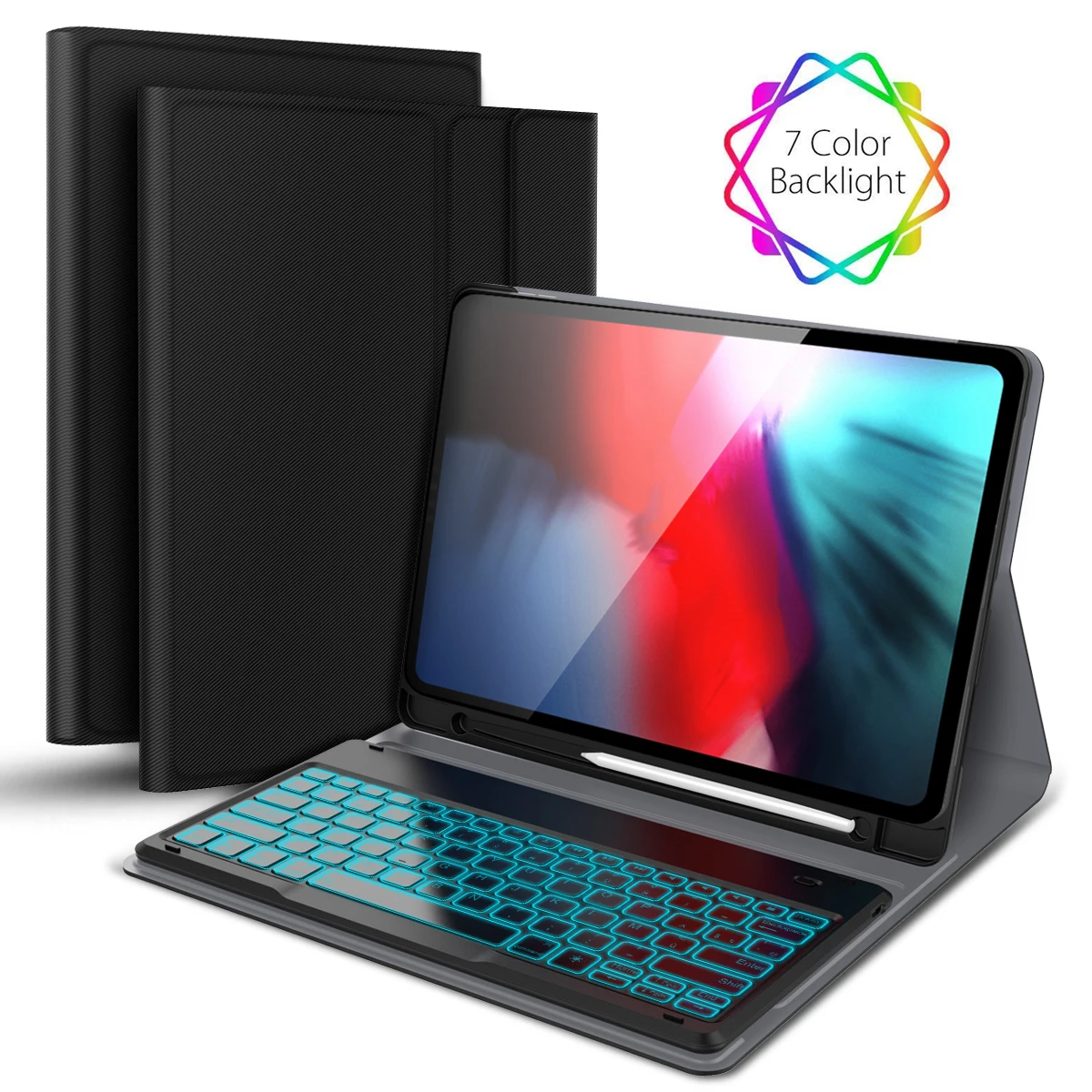 Чехол для iPad Pro 12 9 2018 кожаный чехол с французской подсветкой и Bluetooth-клавиатурой