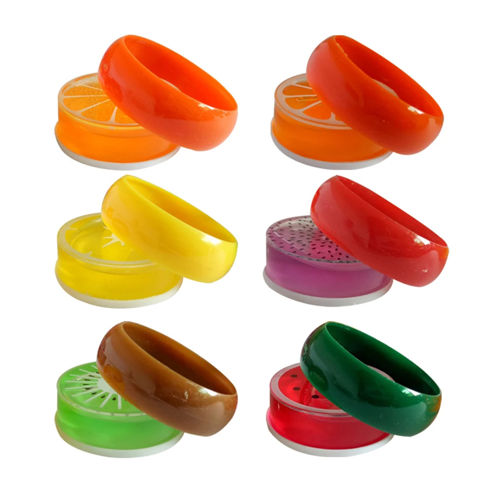 6Pcs DIY Magic Crystal Slime Putty Polymer Clay Toy Soft Rubber Fruit for Kids Intelligent Hand Plasticine Mud Gift |