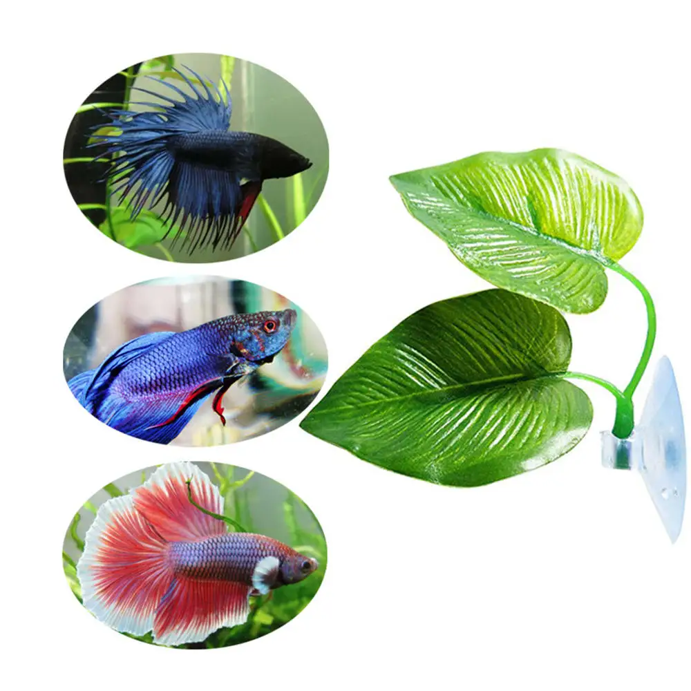Аквариумный Искусственный лист Betta для отдыха с рыбами декоративное растение Fish