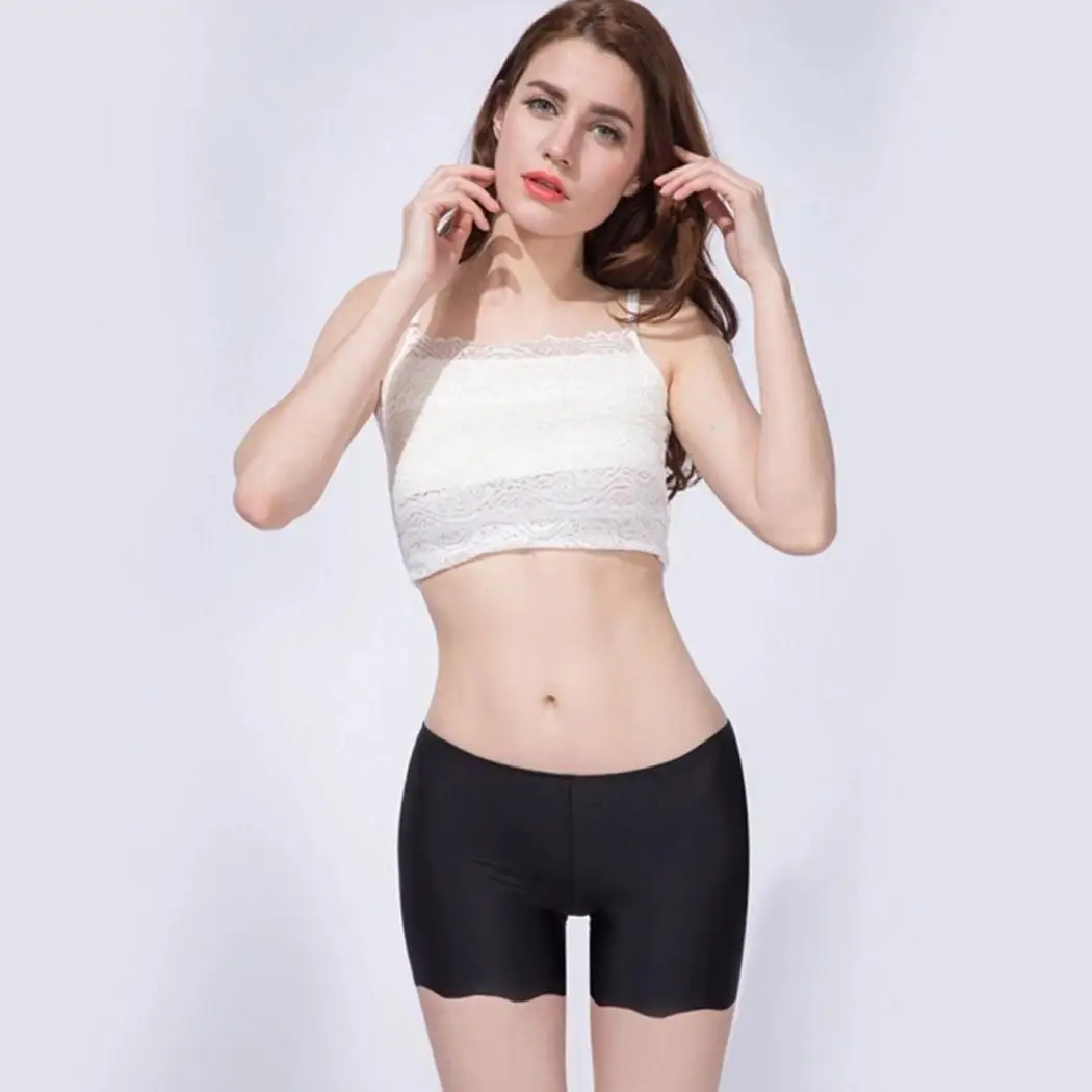 Женская Мода Волнистые края бесследные эластичные низкие приталенные