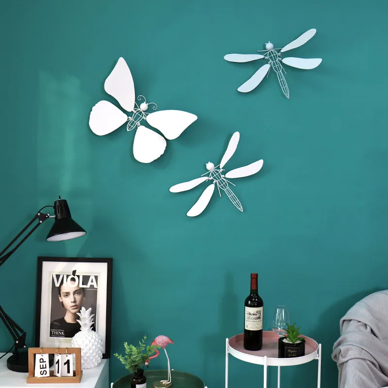 INS простые настенные кованые стрекозы роспись бабочками декоративные орнаменты