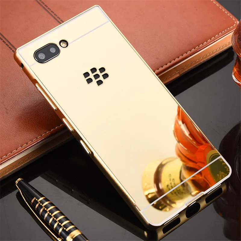 Для BLACKBERRY KEY2 чехол 4 5 зеркальное покрытие Алюминиевый металлический бампер