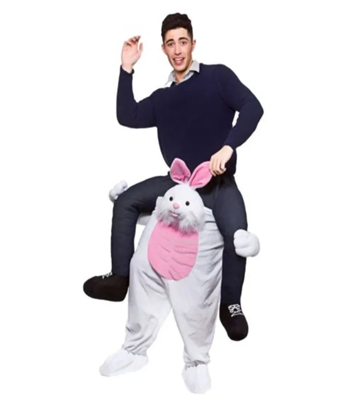 

Carry Mascot Costume Ride on Rabbit Adult Fancy Dress Up Pants Halloween Party Cosplay