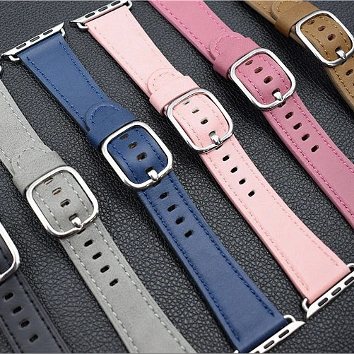 Ремешок из натуральной кожи для Apple iWatch Series 4 сменный Браслет наручных часов Watch 1 2