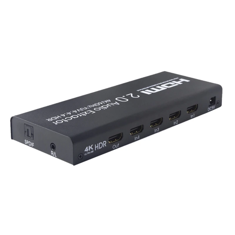 Hdmi 2 0 к аудио экстрактор коммутатор 4X1 переключатель 4K @ 60 Гц 3D для набора верхней