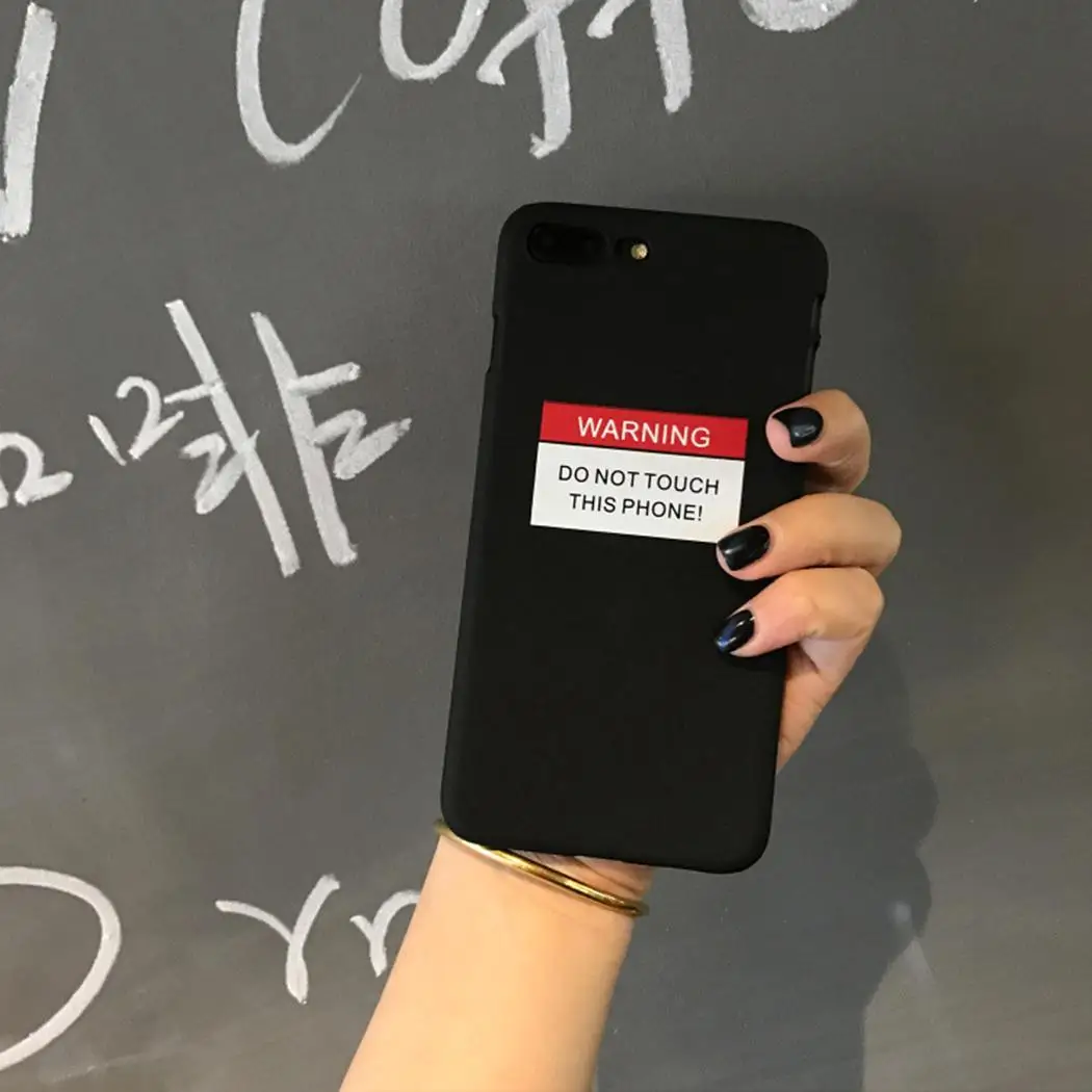 Модные чехлы для мобильных телефонов с буквенным принтом iPhone X 8 7 6 S Plus черный