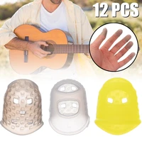 12pcsset guitar string finger guard fingertip protector silicone left hand finger protection press guitar accessories