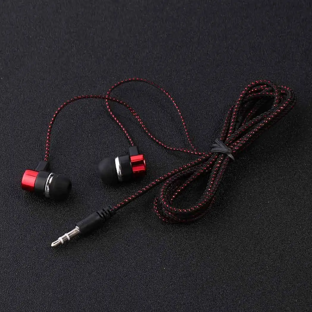 Общие стерео наушники вкладыши Handsfree Sport 3 5 мм с микрофоном плетение да (в ухо)
