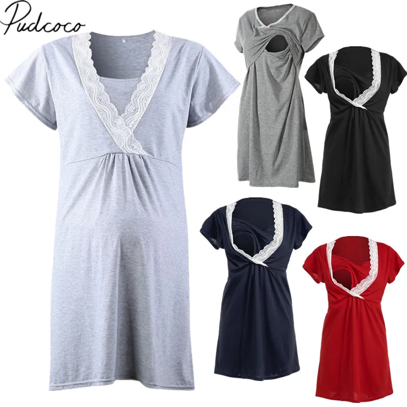 Новинка 2018 вечерние платья для беременных и кормящих мам одежда кормления